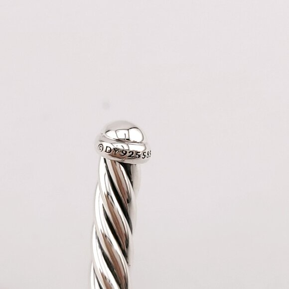 DAVID YURMAN Sterling Silver & 14k Gold Cable 4mm Flex Station 7 Inch Bracelet - Picture 7 of 13